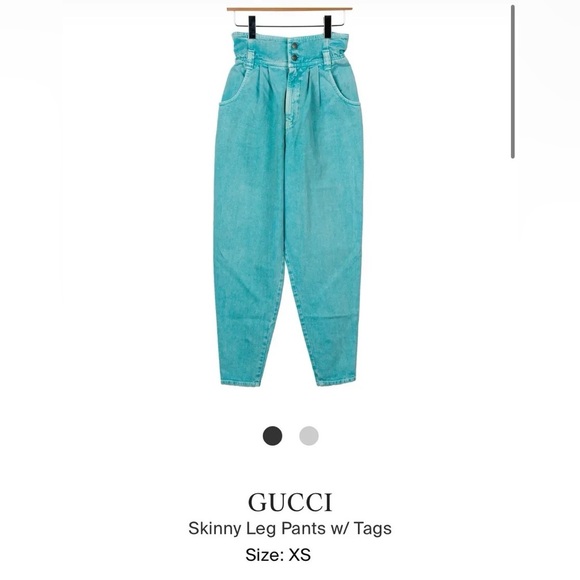 Gucci Blue Embroidered Cherry Jeans 💯AUTH - Picture 1 of 6